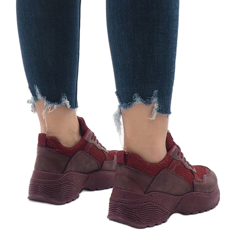 BY-080 chaussures de sport bordeaux rouge multicolore 1 BY-080 chaussures de sport bordeaux rouge multicolore 1