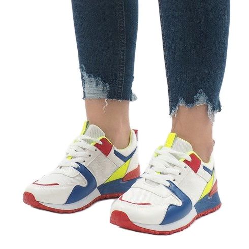 Chaussures de sport tendance multicolore 2018-7 Bleu blanche rouge vert 1