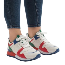 2018-7 Chaussures de sport tendance multicolores rouges gris 1