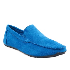 Chaussures bleu marine élégantes de mocassins AB07-6 1