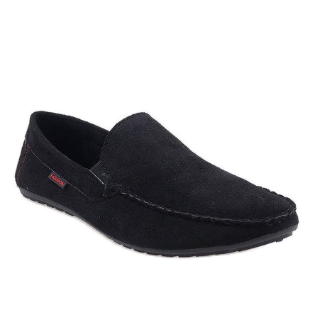 Chaussures basses élégantes noires Mocassins AB96K-1 1