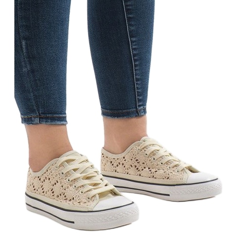 Baskets en dentelle beige BB2050-SP 1