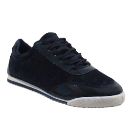 Baskets homme bleu marine JX-22 noir 1