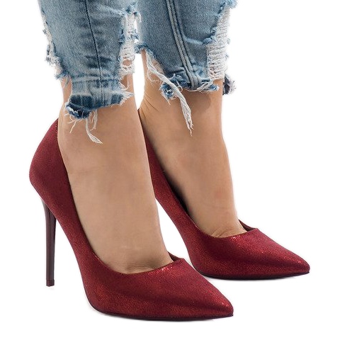 Talons hauts classiques marron AT-0596-L rouge 1