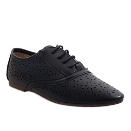 Chaussures de jazz ajourées noires Oxford 3 1