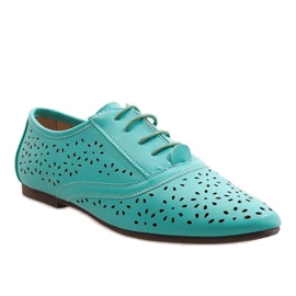 Chaussures de jazz ajourées menthe Richelieu 3 vert 1