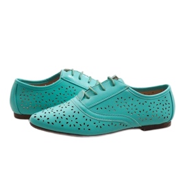 Chaussures de jazz ajourées menthe Richelieu 3 vert 2