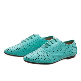 Chaussures de jazz ajourées menthe Richelieu 3 vert 3