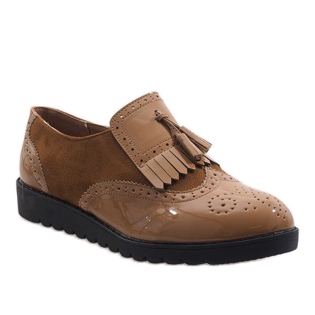 Chaussures de jazz camel chaussures en daim TL-63 brun 1