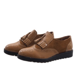 Chaussures de jazz camel chaussures en daim TL-63 brun 3