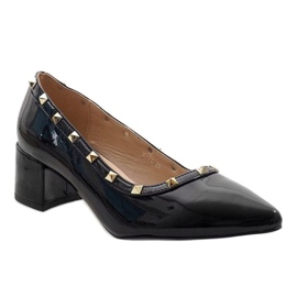 Escarpins en laque noire sur le pilier X-70 le noir 1