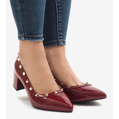 Escarpins laqués bordeaux sur le pilier X-70 rouge multicolore 2