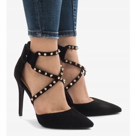 Escarpins en daim noir GH11547 le noir 1