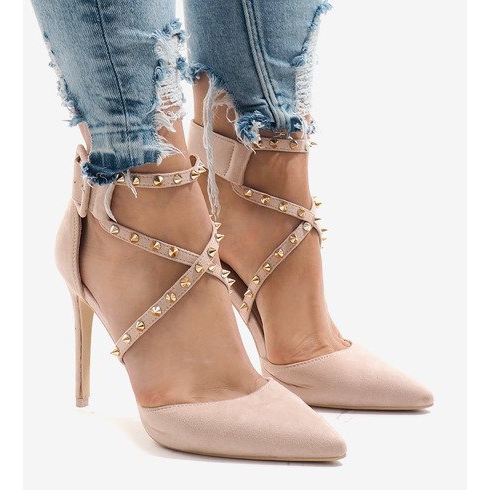 Escarpins en daim rose GH11547 1