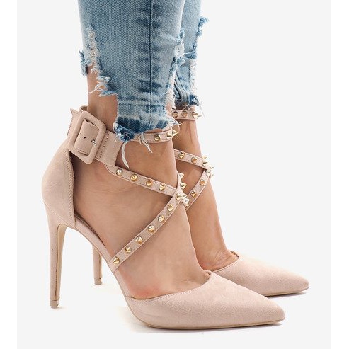 Escarpins en daim rose GH11547 2