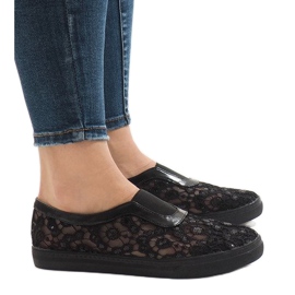 Baskets noires à lacets HC232 le noir 2