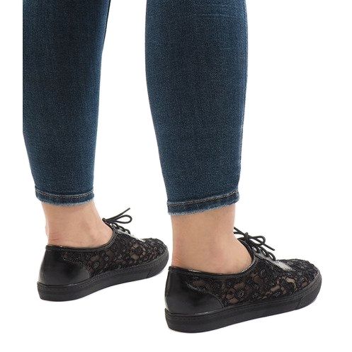 Baskets noires à lacets HC235 le noir 1