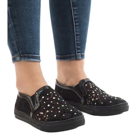 Baskets noires à lacets HC233 le noir 1