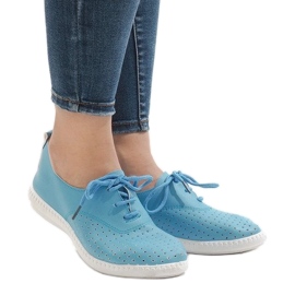 Baskets noires ajourées HR61116 bleu 1