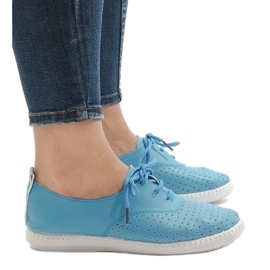Baskets noires ajourées HR61116 bleu 2