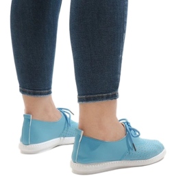 Baskets noires ajourées HR61116 bleu 3