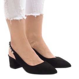 Escarpins noirs sur un stiletto FM98502-2 le noir 1
