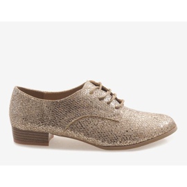 Chaussures à lacets dorées G086 2