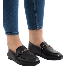 Mocassins ballerines noirs YJX001 1