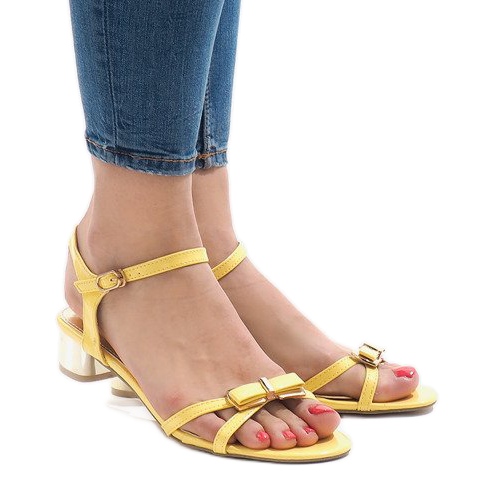 Sandales à talons hauts jaunes 88-3 1