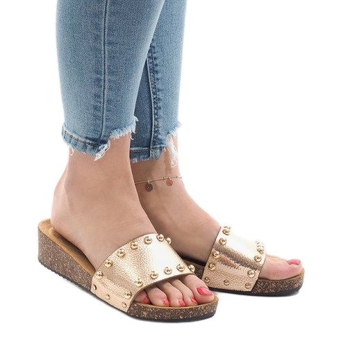 Talons hauts champagne AC-2809 d'or 1