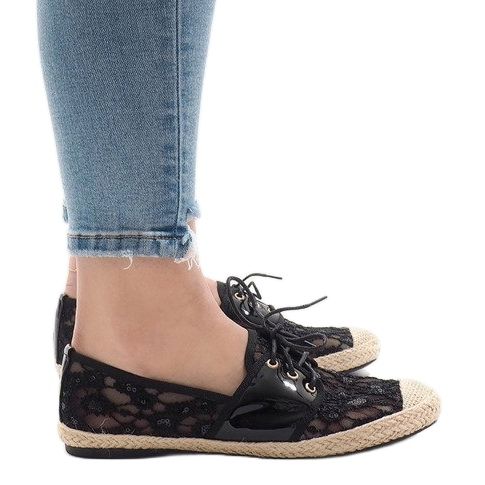 Chaussures de jazz ajourées noires YW-888 le noir 1