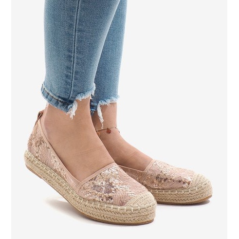 Espadrilles roses ajourées L08-71 2