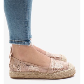 Espadrilles roses ajourées L08-71 3