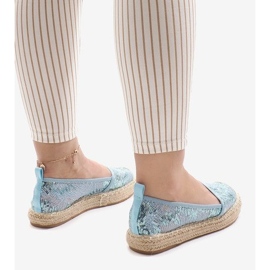 Espadrilles ajourées bleues L08-71 2