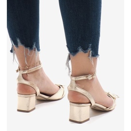 Sandales à talon dorées 1702-2 2