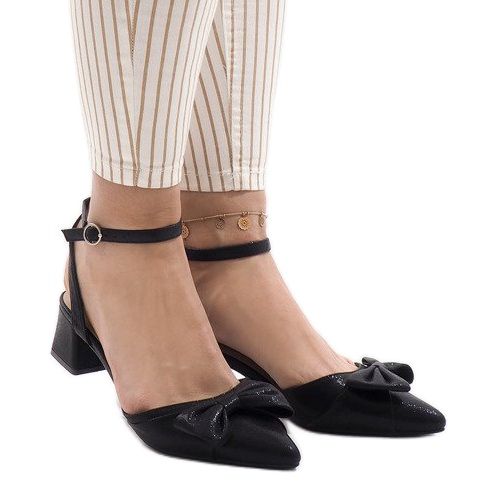 Sandales à talons noires 1702-2 le noir 1