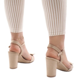 Sandales à talons beiges Gh 1508 3