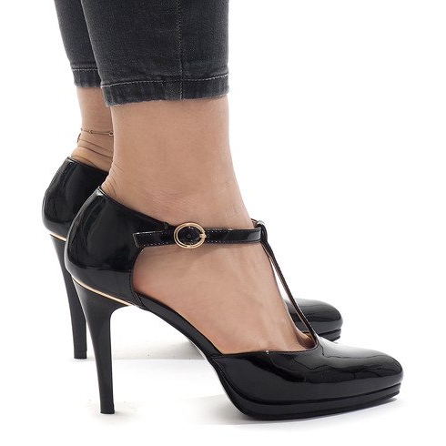 Escarpins noirs sur le montant A509-22-1 le noir 1 Escarpins noirs sur le montant A509-22-1 le noir 1