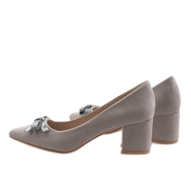 Escarpins en daim gris 7075-P 3