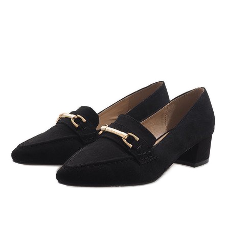 Escarpins en daim noir 7078-P le noir 2