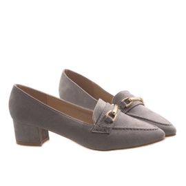 Escarpins en daim gris 7078-P 3