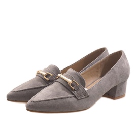Escarpins en daim gris 7078-P 4
