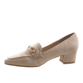 Escarpins en daim beige 7078-P 2
