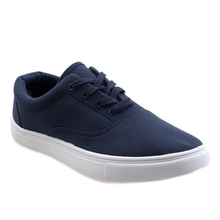 Baskets homme bleu marine QF-10 1
