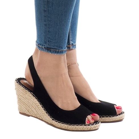 Sandales compensées noires 2894 le noir 2