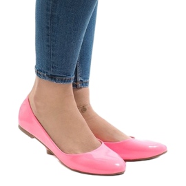 Ballerines vernis roses classiques L809 1