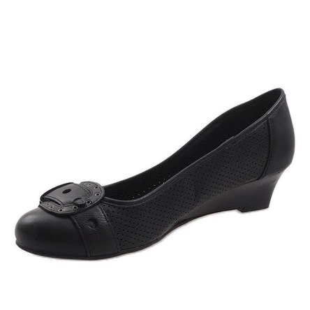 Escarpins noirs sur la cale TR22-4 le noir 1