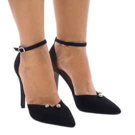 Escarpins noirs sur broche M1L3223-13 le noir 1 Escarpins noirs sur broche M1L3223-13 le noir 1