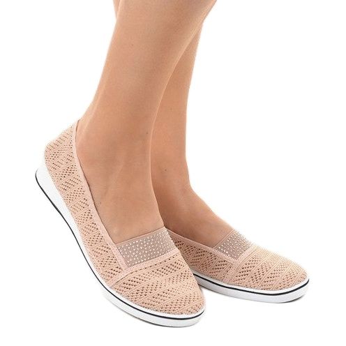 Baskets roses avec lacet sur le coin ZH-4 2