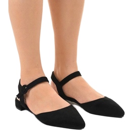 Sandales ballerines 77-100 noires 1